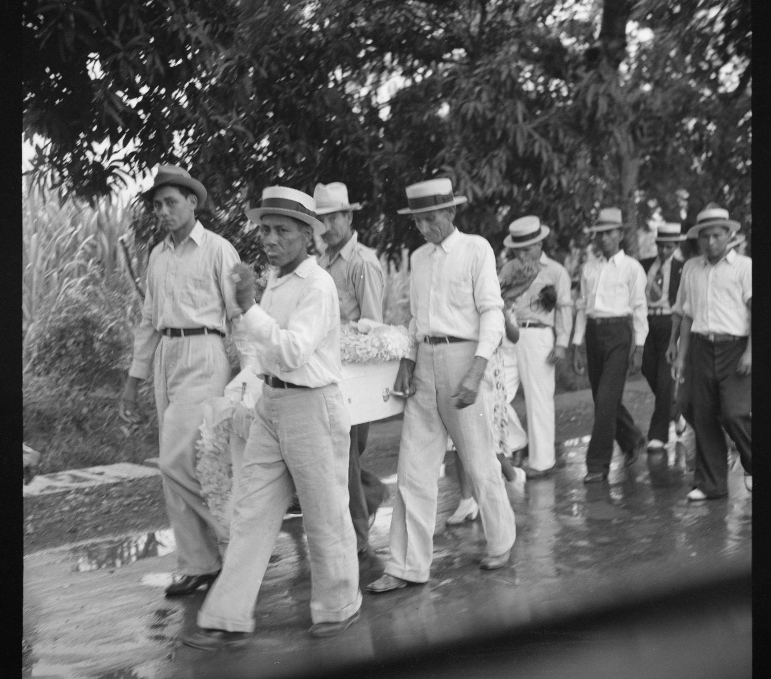 A funeral procession through the hills of Puerto Rico, January 1938; photograph by Edwin Rosskam, Library of Congress